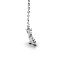 Celestial Diamond Pendant Necklace - Moon and Sun Interlocking Design