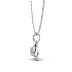 Dazzling Diamond Crescent Pendant Necklace