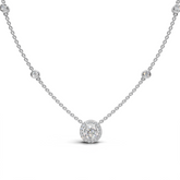 Delicate and elegant diamond station necklace