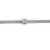 Diamond Bracelet with Geometric Baguette Cut Centerpiece