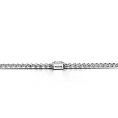 Diamond Bracelet with Geometric Baguette Cut Centerpiece