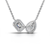 Diamond Duo Pendant Necklace