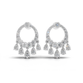 Elegant White Gold Diamond Stud Earrings