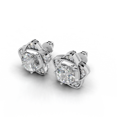 Exquisite diamond stud earrings