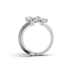 Floral swirl Diamond Ring - MWLR-0289