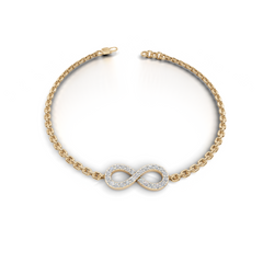 Elegant Infinity Bracelet with Sparkling Diamonds