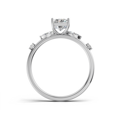 Radiant-cut Diamond Engagement Ring - SOLR-0548