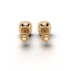 Bezel-Set Moissanite Stud Earrings