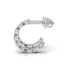 Elegant Diamond Hoop Earrings set - HPER-0008
