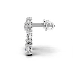 Floral inspired Diamonds Earrings - DGER-0145