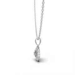 Circular Floral Diamond Pendant - LWPD-0324