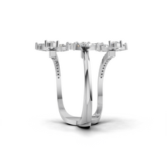 Floral swirl Diamond Ring - MWLR-0289