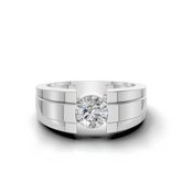 Round Cut Diamond Ring - HWGR-0195