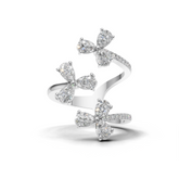 Floral swirl Diamond Ring - MWLR-0289