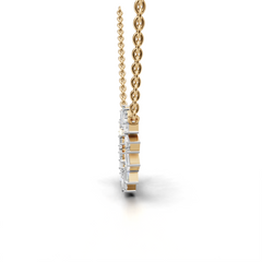 Dazzling Baguette Diamond Circle Pendant Necklace