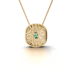 Exquisite Emerald and Diamond Pendant Necklace
