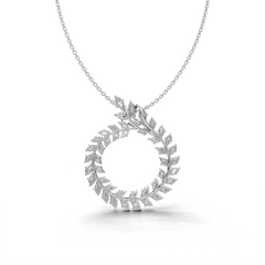 Leaf Round Pendant - HWPD-0075