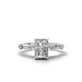 Radiant-cut Diamond Engagement Ring - SOLR-0548