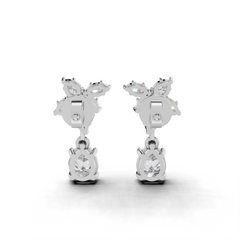 Floral inspired Diamonds Earrings - DGER-0145