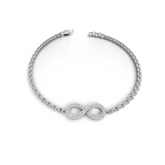 Elegant Infinity Bracelet with Sparkling Diamonds