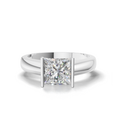 Princess-Cut LGD Centre Ring with Clean Angular Diamond Design – HWGR-0196