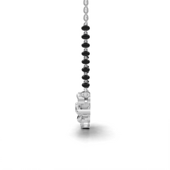 Diamond Mangalsutra Pendant - Floral Design