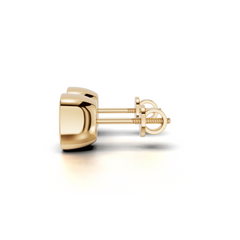 Bezel-Set Moissanite Stud Earrings