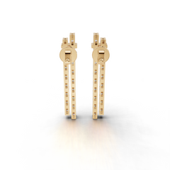 Diamond linear drop earrings