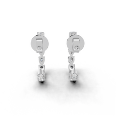 Elegant Diamond Hoop Earrings set - HPER-0008