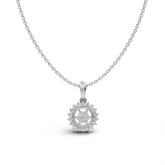 Circular Floral Diamond Pendant - LWPD-0324