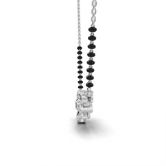 Diamond Mangalsutra Pendant - Floral Design