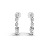 Elegant Diamond Hoop Earrings set - HPER-0008