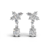 Floral inspired Diamonds Earrings - DGER-0145