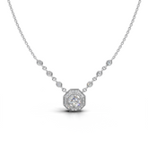 Octagon Diamond Pendant Necklace - LWPD-0234A