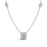 Bezel Set Diamond Necklace - LWPD-0320