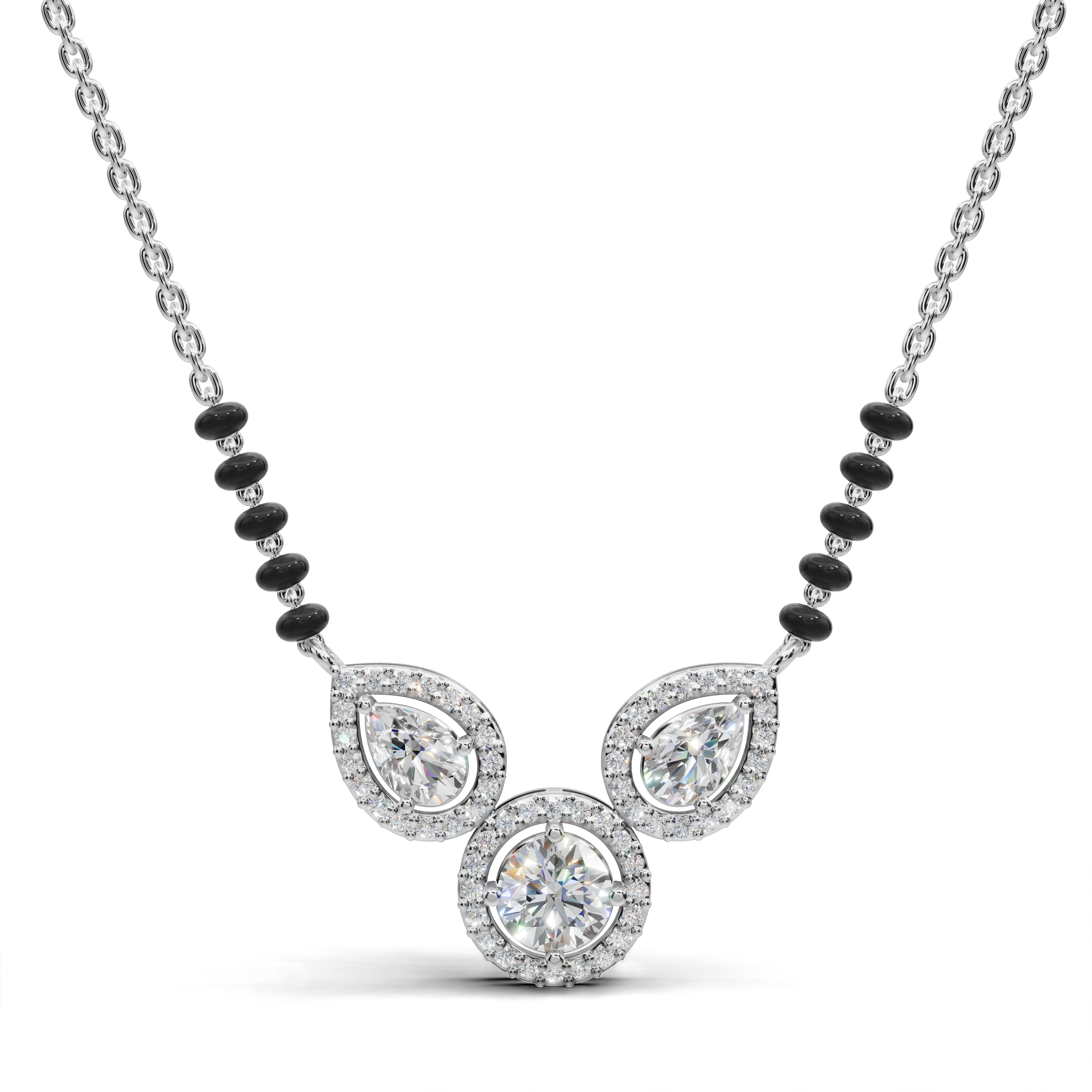 Contemporary Mangalsutra pendant necklace set