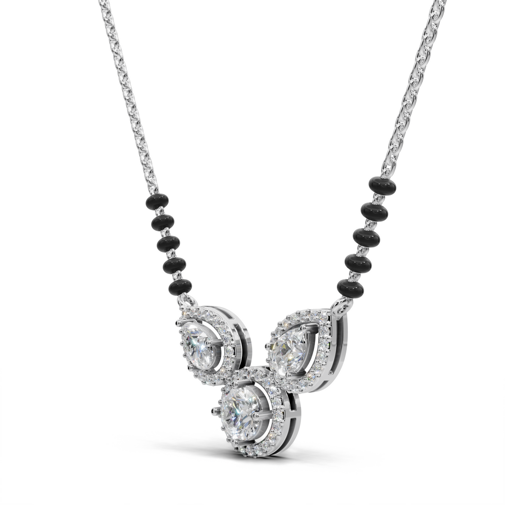 Contemporary Mangalsutra pendant necklace set