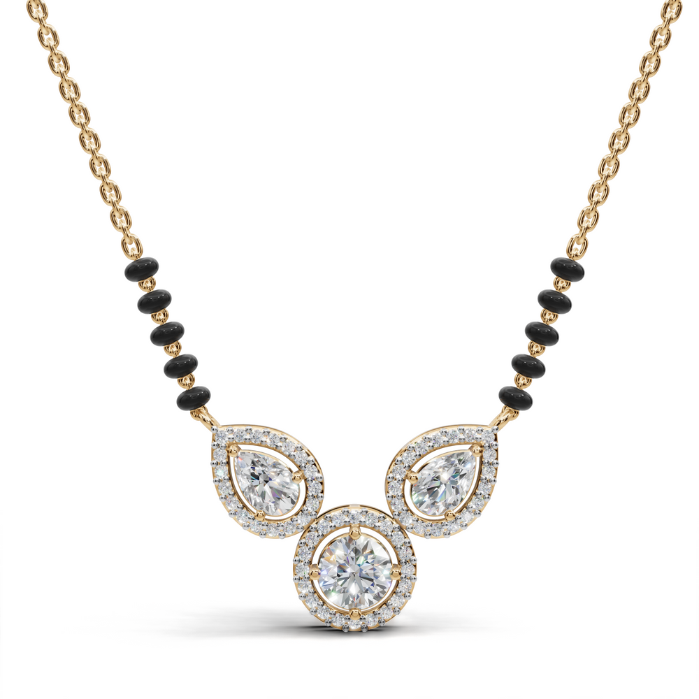 Contemporary Mangalsutra pendant necklace set