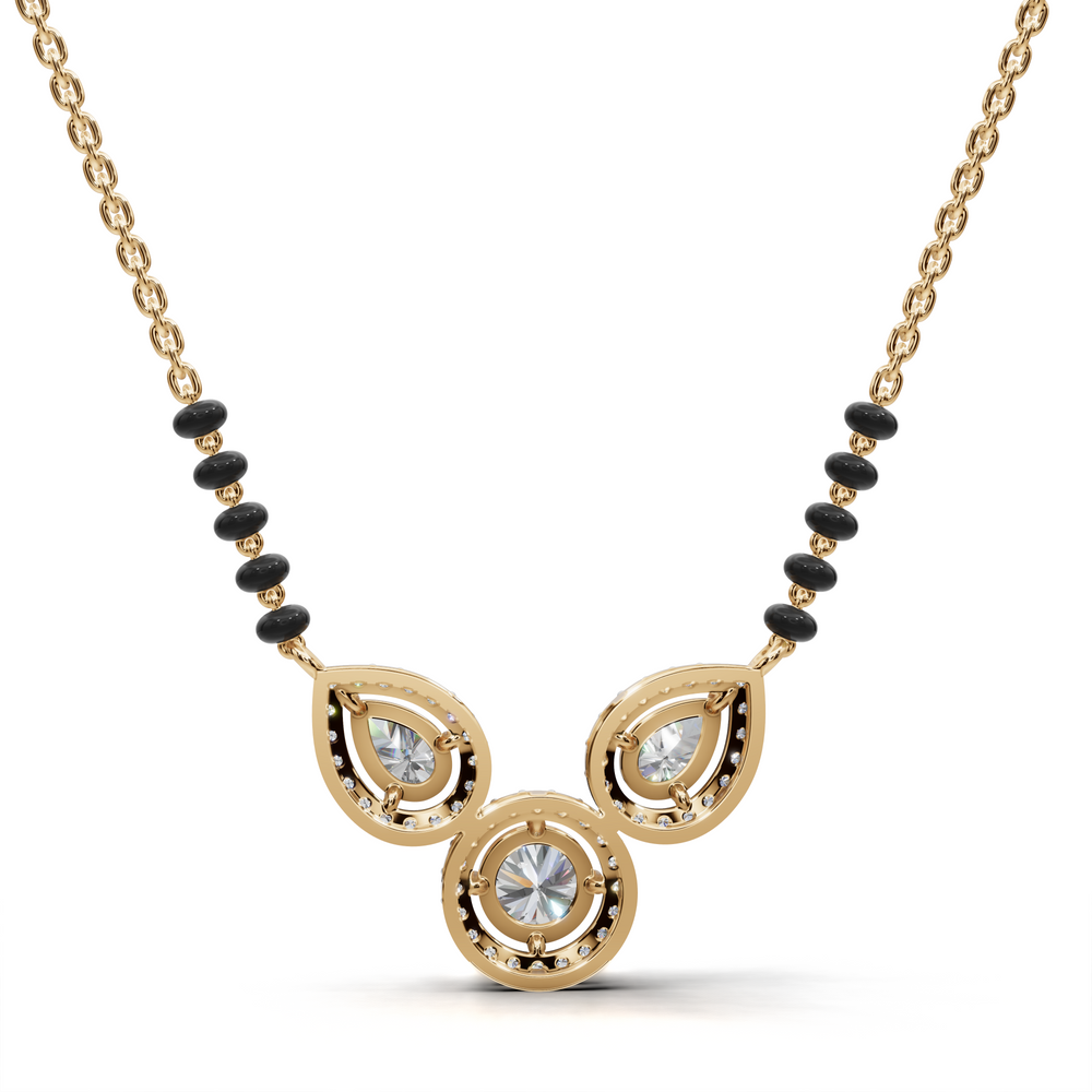 Contemporary Mangalsutra pendant necklace set