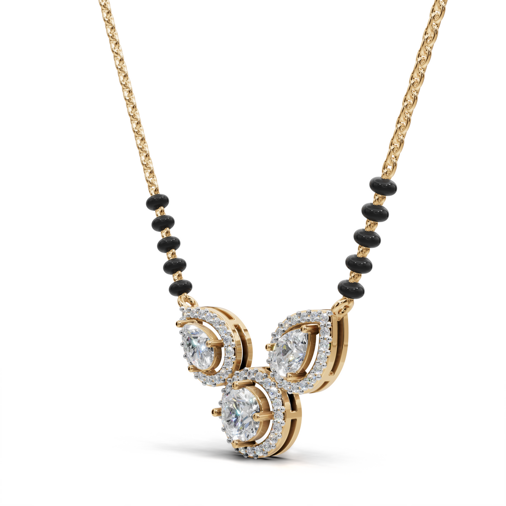 Contemporary Mangalsutra pendant necklace set