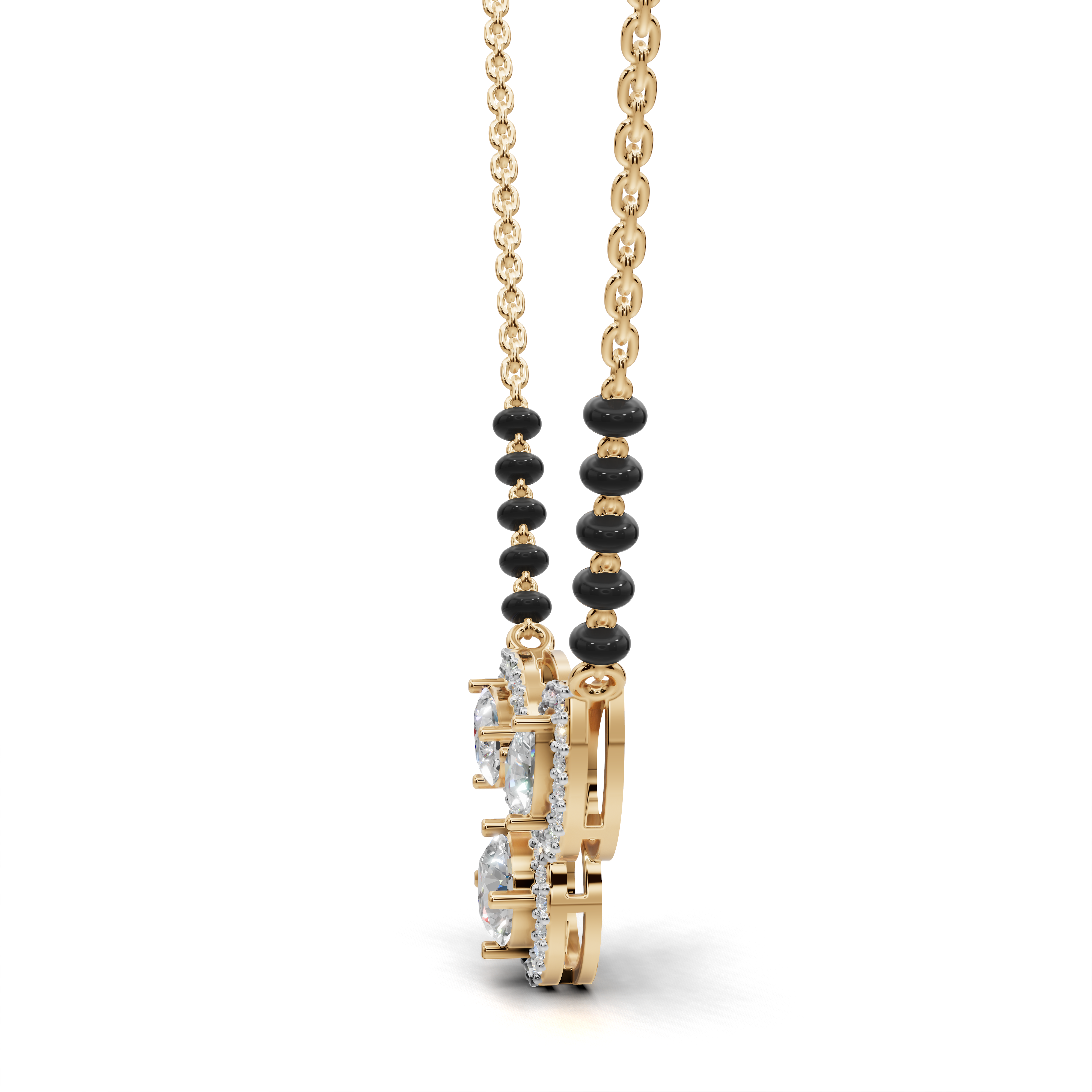 Contemporary Mangalsutra pendant necklace set