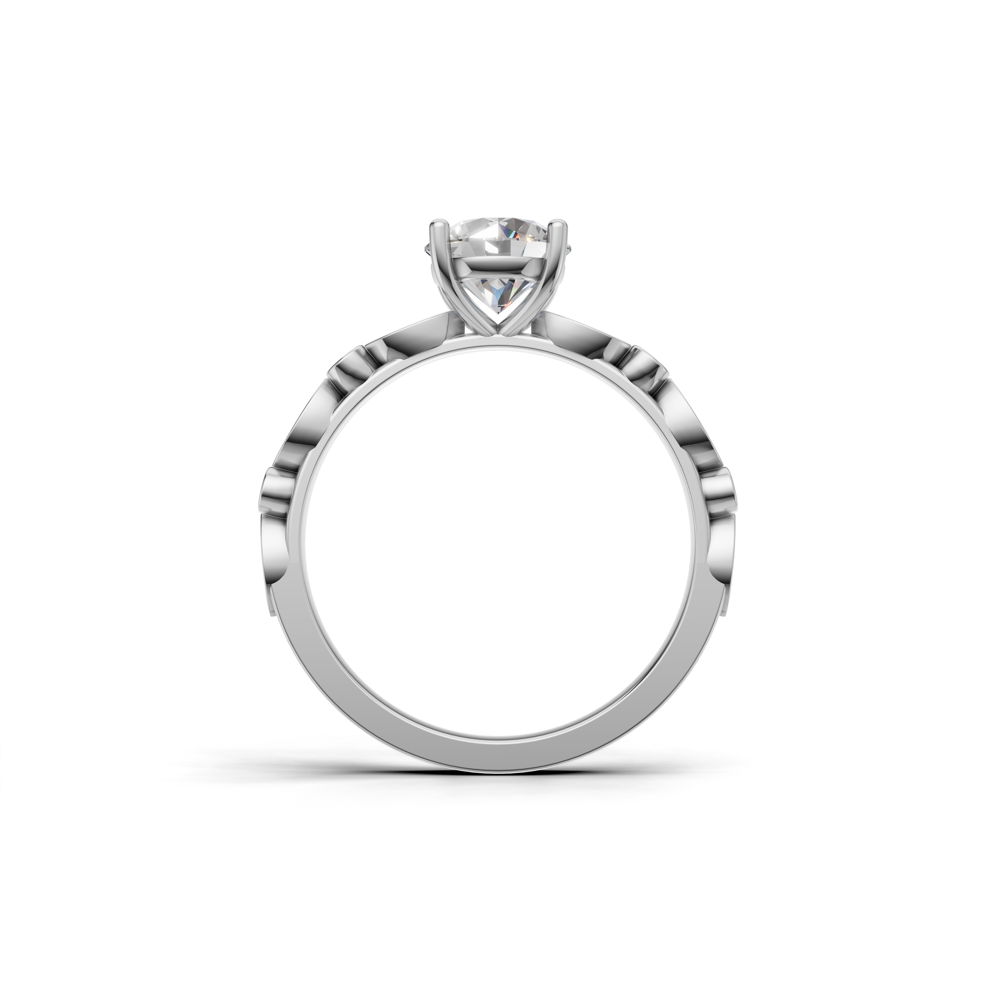 Dazzling diamond engagement ring, set against a white background