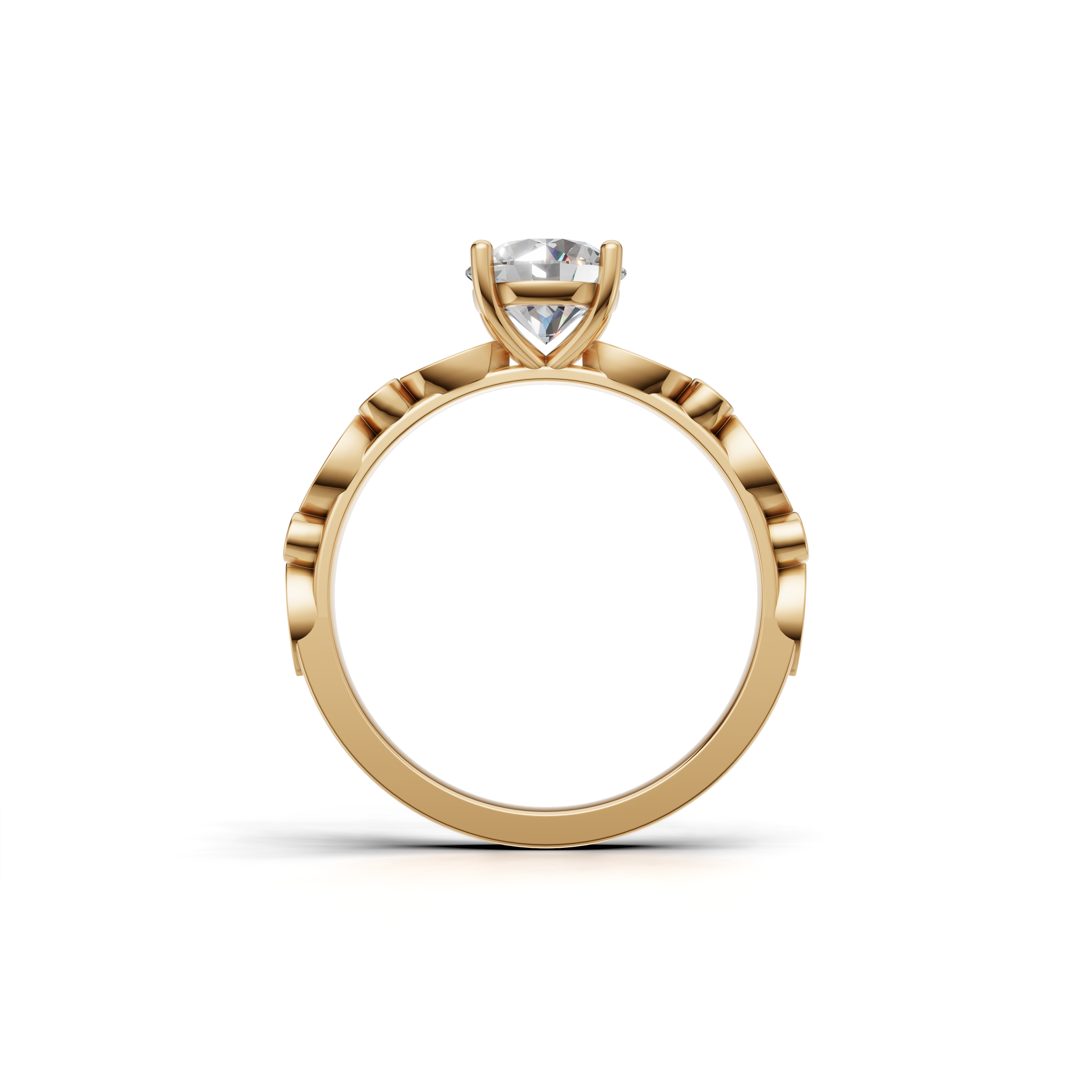 Dazzling diamond engagement ring, set against a white background