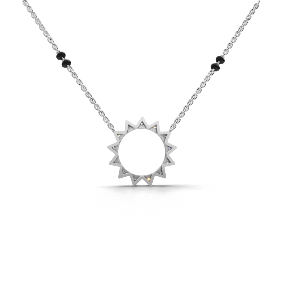 Delicate and modern mangalsutra pendant necklace