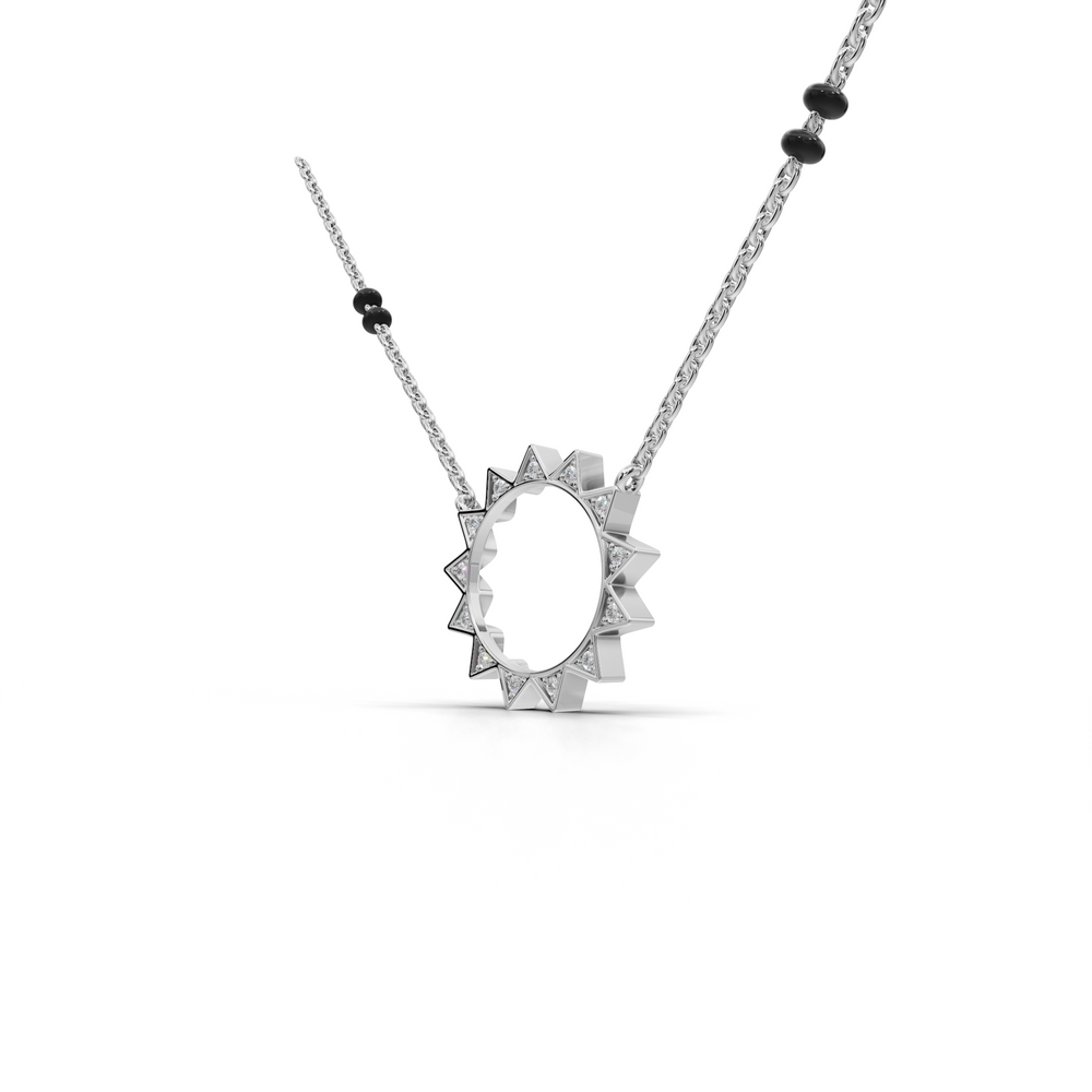 Delicate and modern mangalsutra pendant necklace