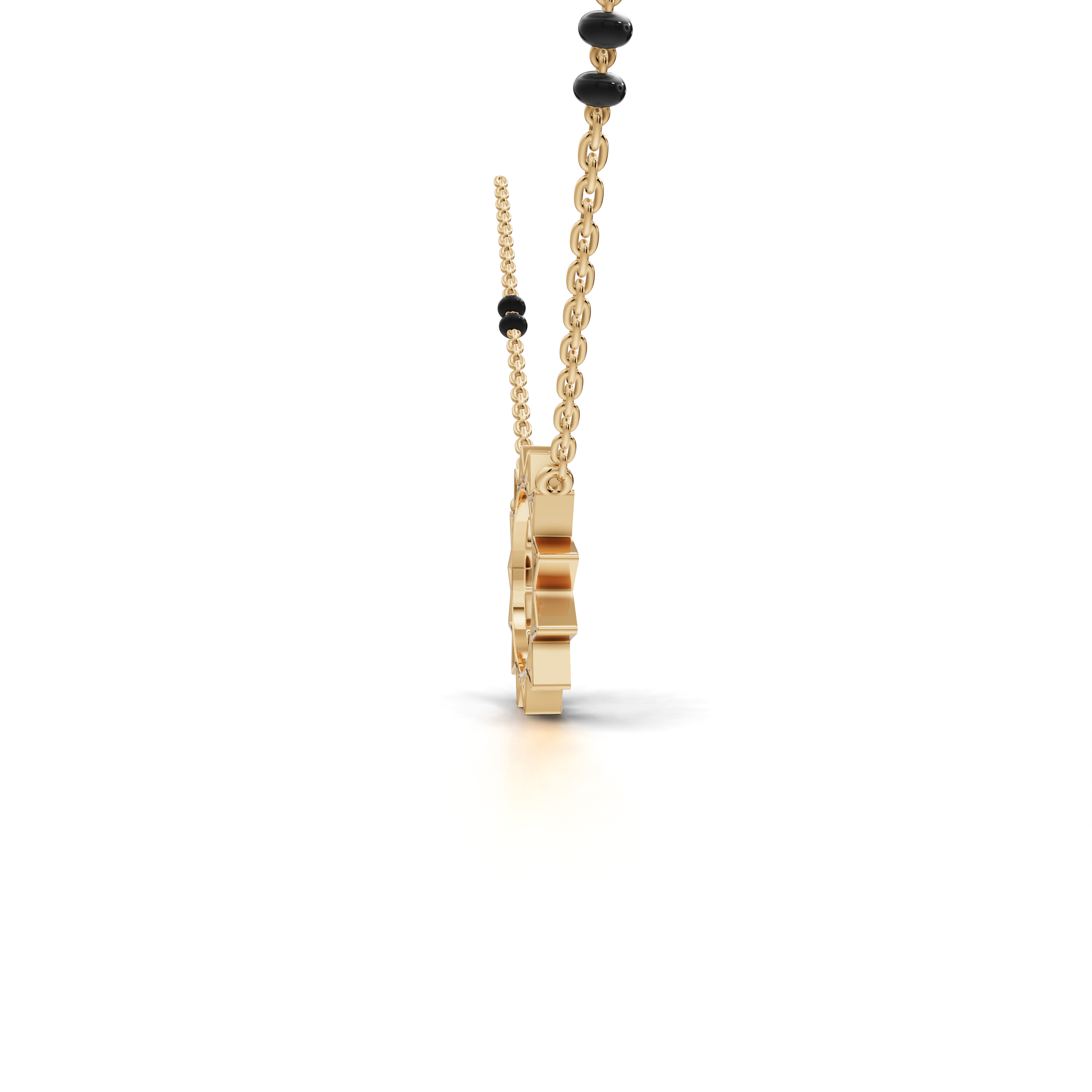 Delicate and modern mangalsutra pendant necklace