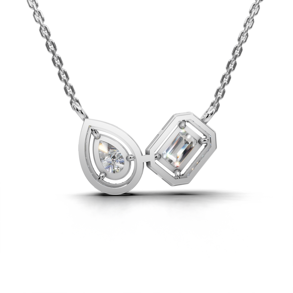 Diamond Duo Pendant Necklace