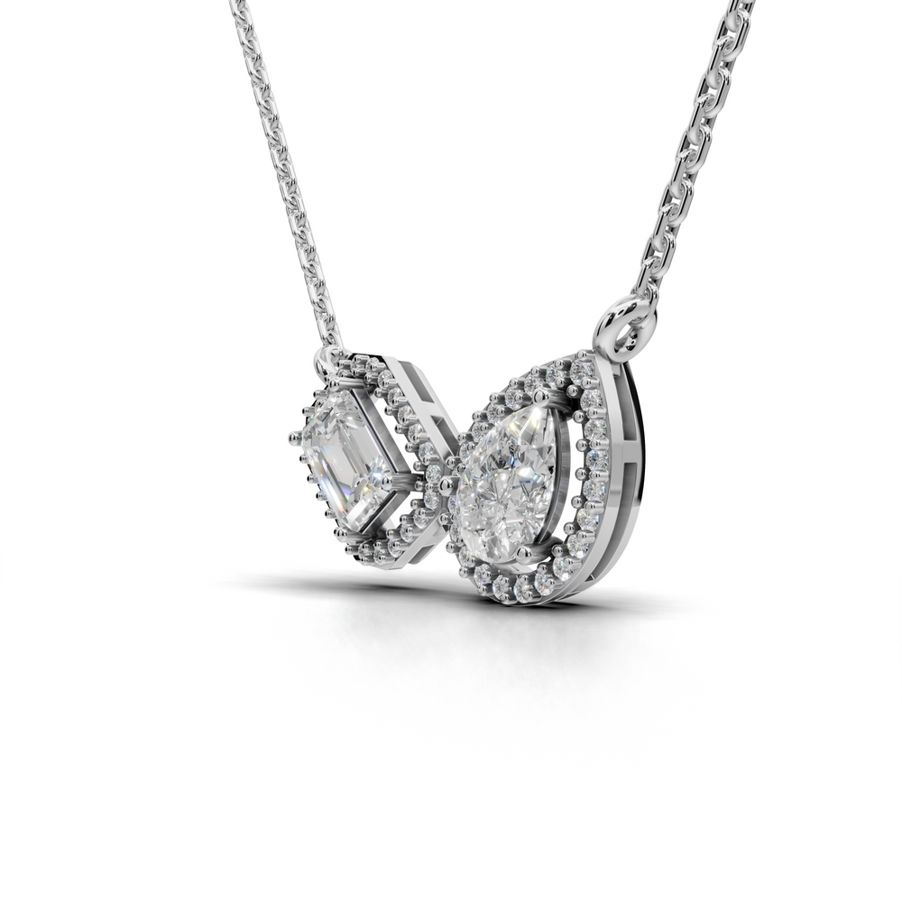 Diamond Duo Pendant Necklace