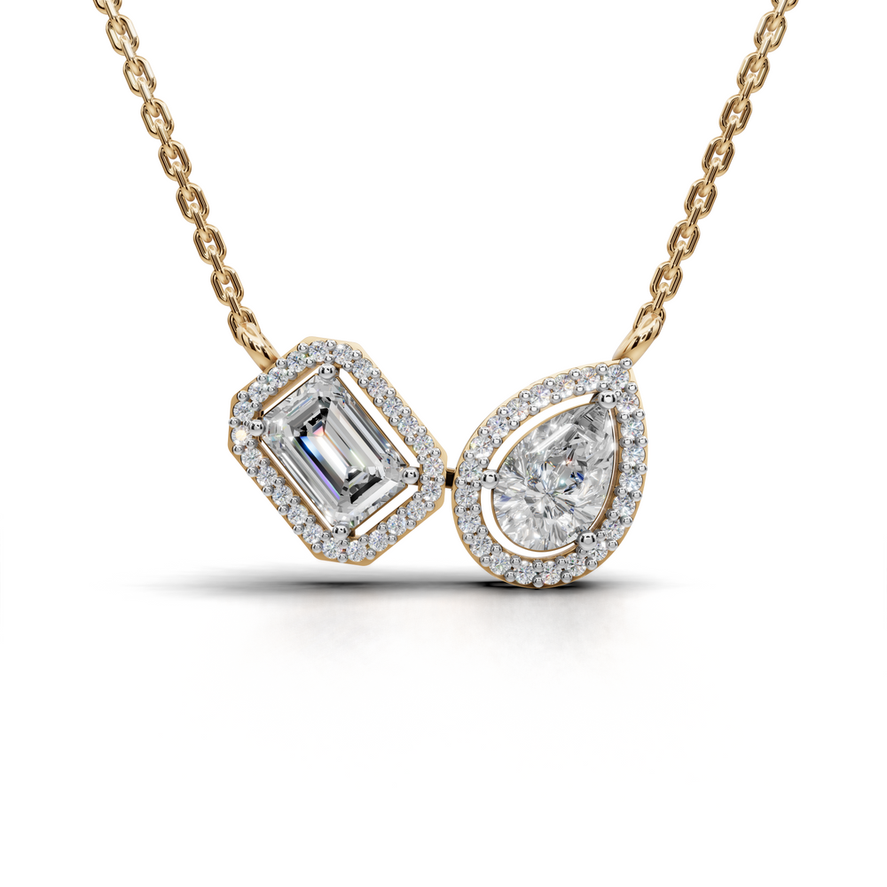 Diamond Duo Pendant Necklace