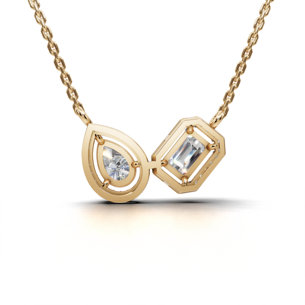 Diamond Duo Pendant Necklace